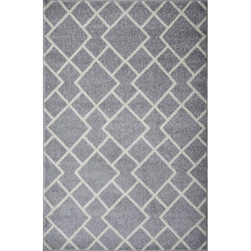 Christine Bleyana Gray Area Rug, Rectangle 4' x 6'