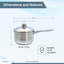 Buckingham Stainless Steel Saucepan Deep Induction 16 cm 2 Litres