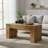 Farmhouse Coffee Table, Rectangle Wooden Center Table With Hidden Storage Drawer, Thick Coffee Tables For Living Room, Office, Apartment, Rest Area