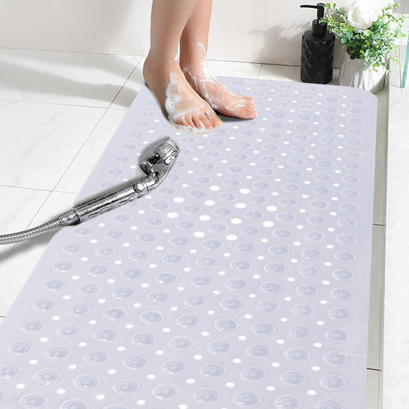 Keesha Plastic / Acrylic Non-Slip Bath Mat, Clear, 53cm Width X 53cm Length