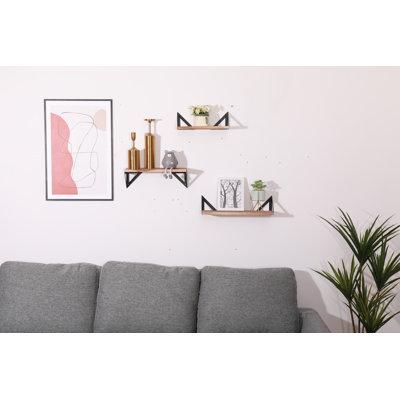 Tablette en bois massif 3 pièces Tupman
