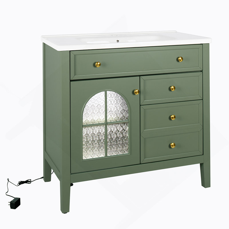 Bathroom Cabinet, Only Cabinet, Green