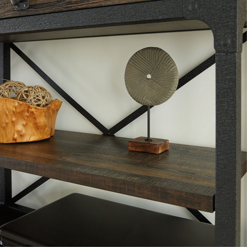 Bahut avec portes en verre et tablettes réglables
