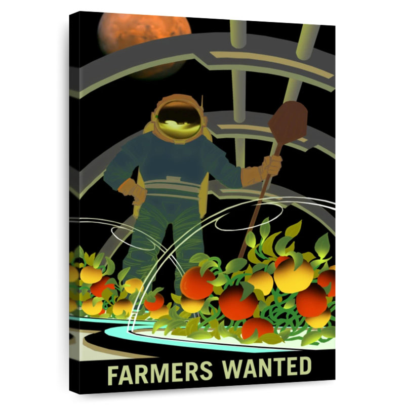 Oberle Mars Explorers Wanted Poster V, 30" H x 20" W