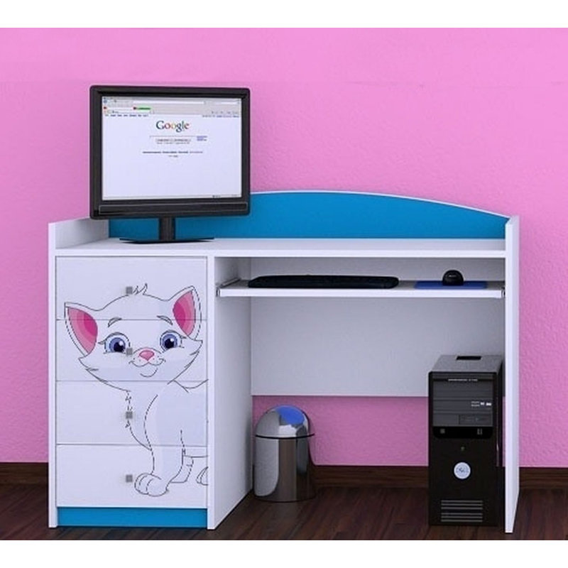 Quade 125cm Computer Desk, Blue