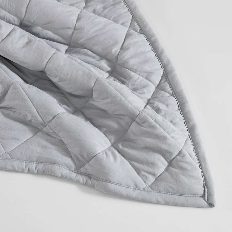 Mountain Plaid Eddie Bauer Classic Soft Solid Reversible Blanket, Gray, King