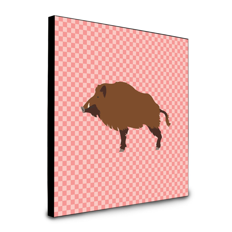 « wild-porc », art encadré Formia, Rose