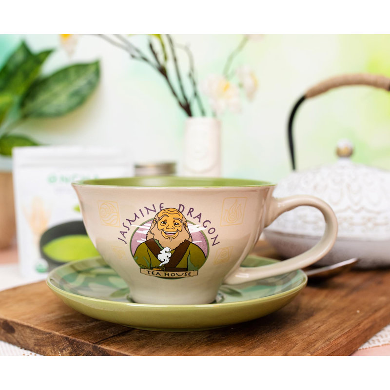 Avatar Jasmine Dragon Ceramic Teacup and Saucer Set