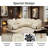 Off-White Genuine Leather 3-Piece Multi-Functional Recliner Sofa