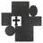 Cross Accent Mixed Opening Collage Picture Frame Set, Wall Gallery Decor