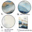 «White and Blue Goldern Abstract River - Northern Lights», art mural sur toile-135255316-97052229