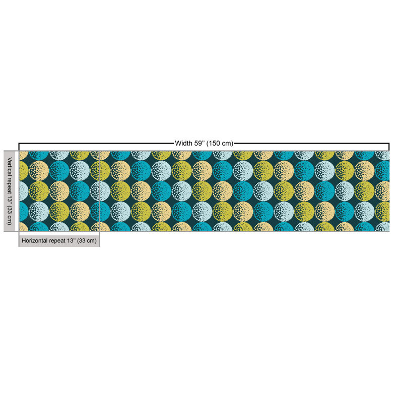 Chirs Dots Arrangement Circles Repeating Multi-Purpose Fabric