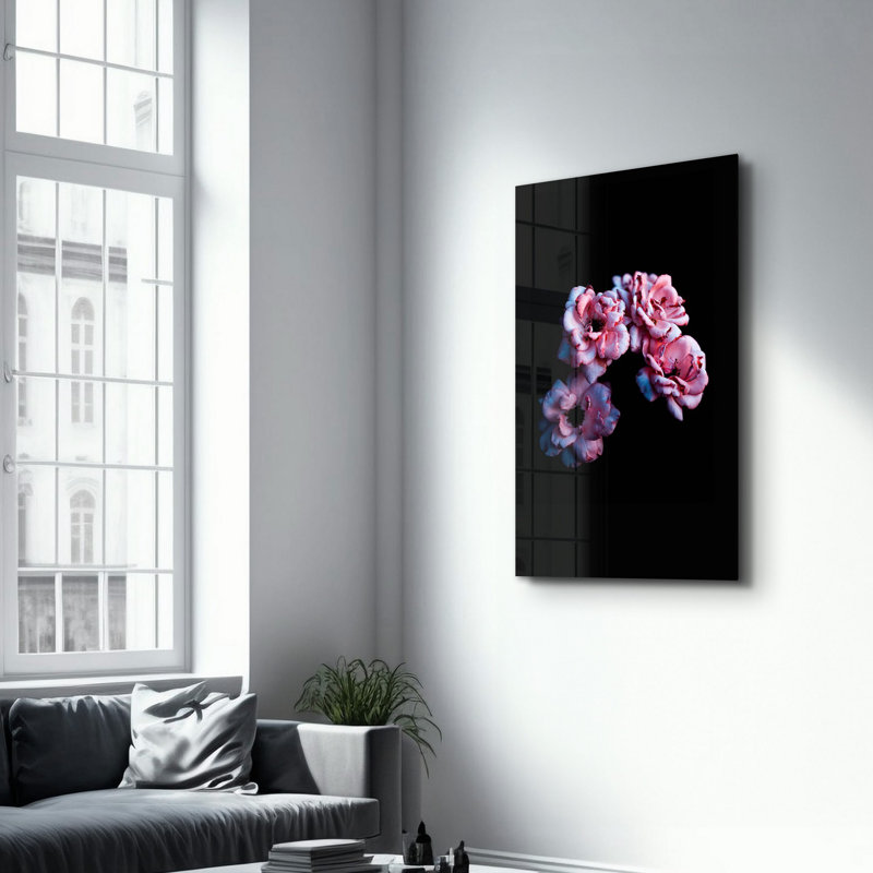 Peinture murale élégante en verre trempé 18,1 po x 28,3 po | 100% verre trempé, épaisseur: 0,16 pouce | Imprimé UV pour des couleurs éclatantes et une durabilité | Parfait pour la décoration intérieure et l'esthétique moderne