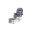 Fauteuil oscillant avec repose-pieds en microfibre gris-1180267132-1180267131