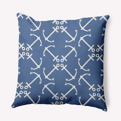 Anchor's Up Outdoor Square Pillow Cover & Insert