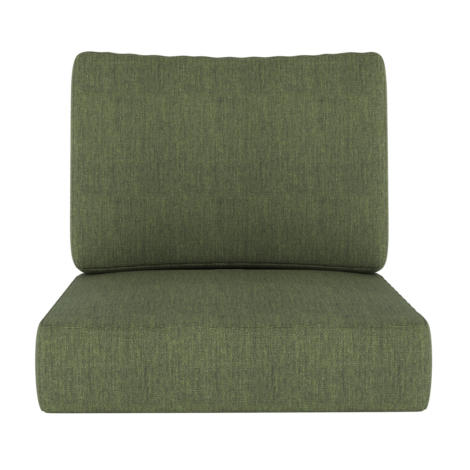 Amala Outdoor Sunbrella® Seat/Back Cushion, Sunbrella® Canvas Fern, 25" W x 25.5" D