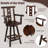 Swivel Solid Wood Counter Stool
