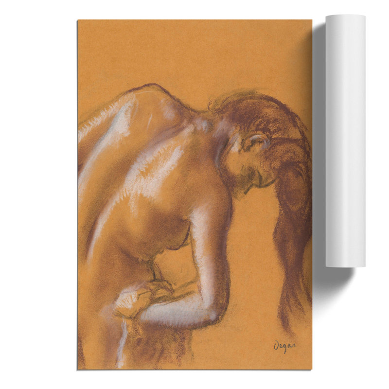 Study Of A Nude Woman Vol.3 by Edgar Degas - No Frame Painting, 30cm H x 21cm W x 0.1cm D