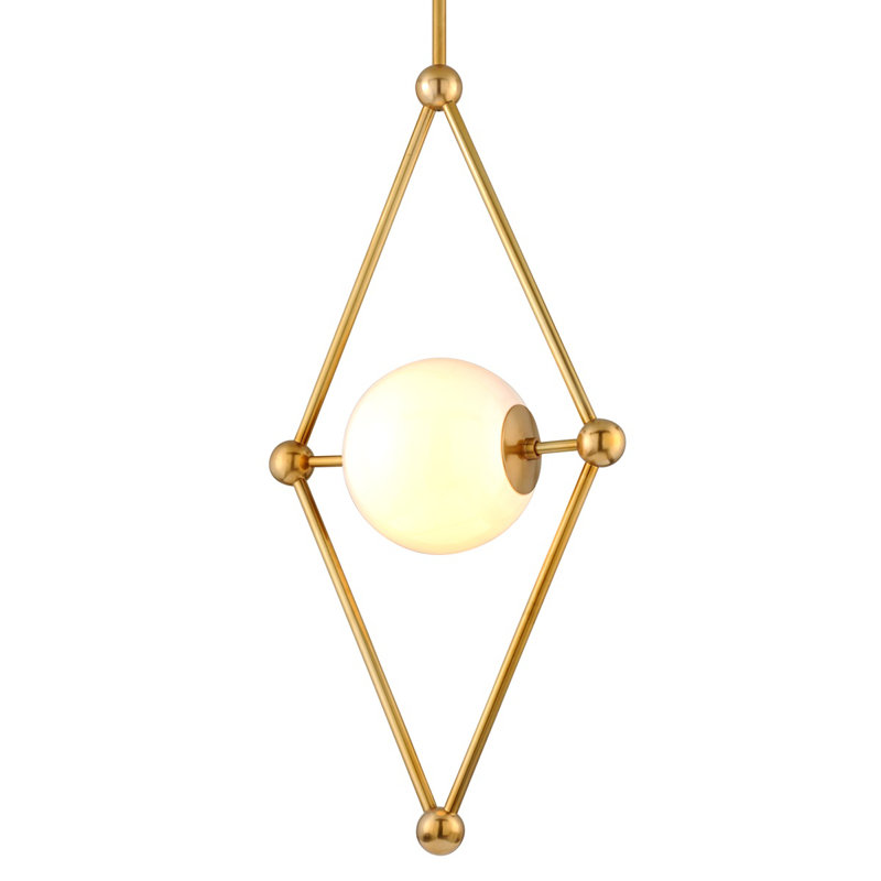 Bickley 1 - Light Single Geometric LED Pendant, 42" H x 20" W x 10" D