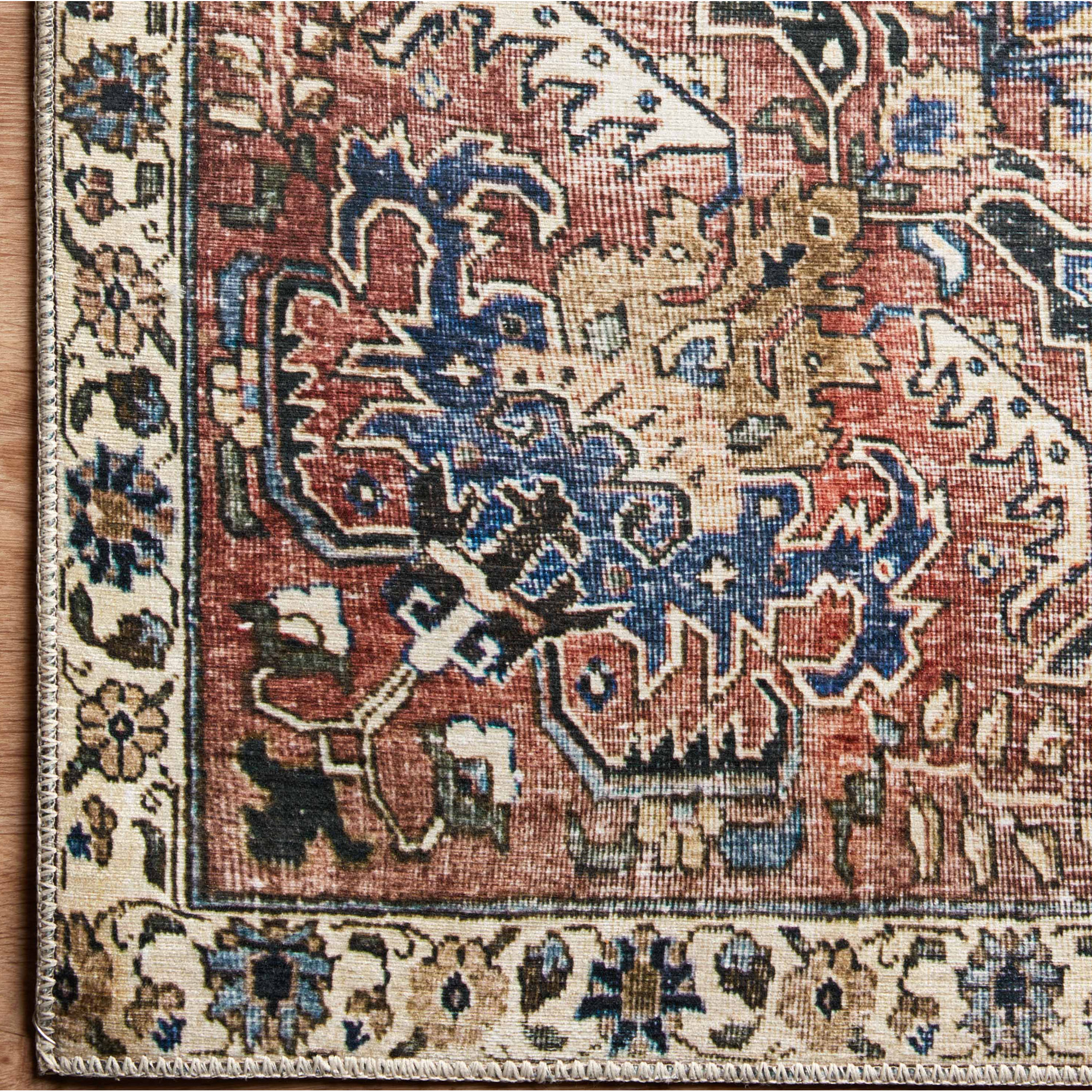 Chris Loves Julia x Loloi Jules Oriental Merlot Rug, Runner 2' x 5'