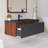 42'' Wall Mounted Single Bathroom Vanity With Black Quartz Sand Basin-1803270874
