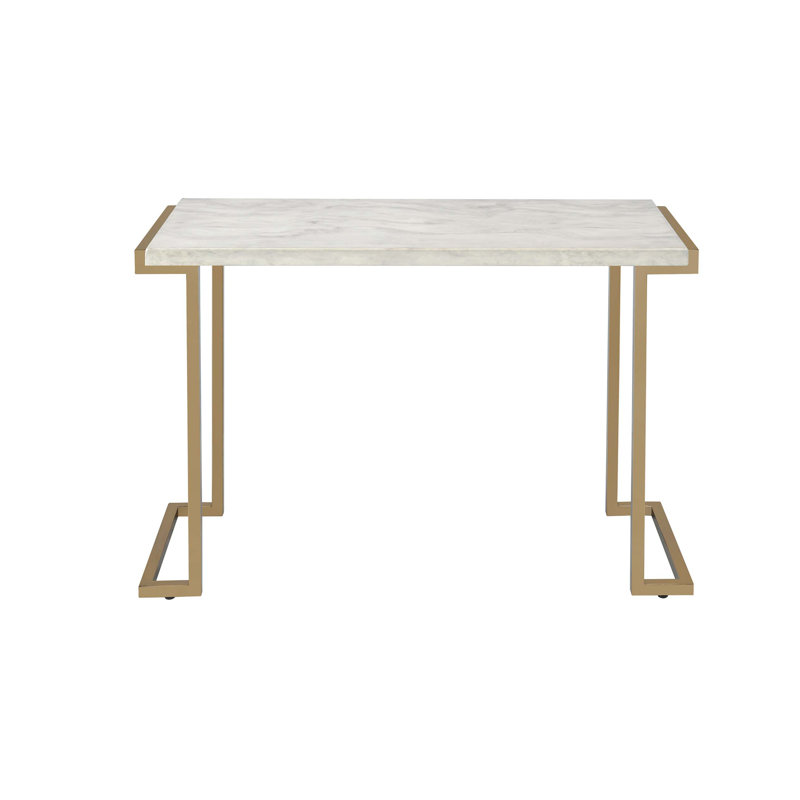 Boice II Faux Marble Top Console Table