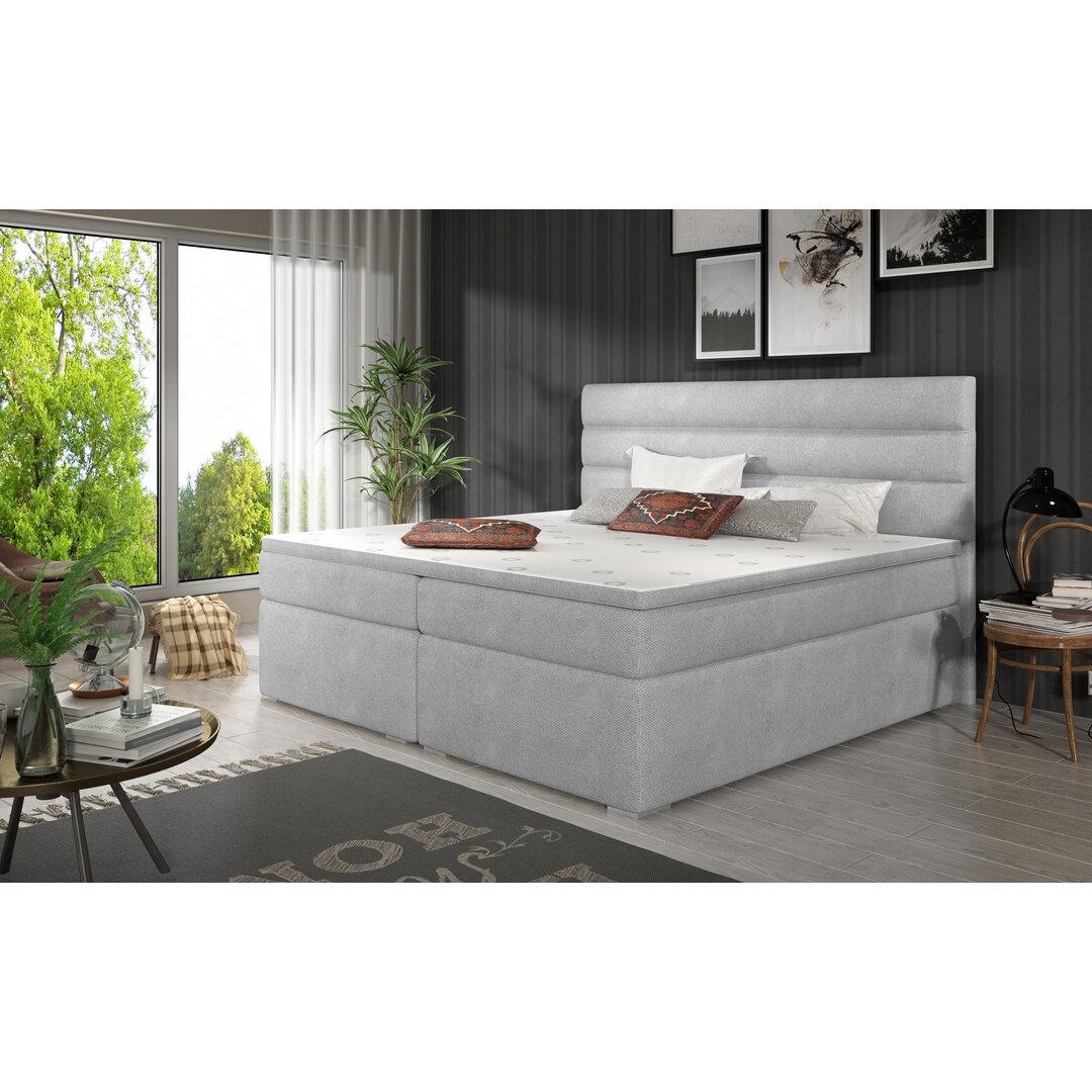 Boxspringbett Giglio mit Topper und Bettkasten