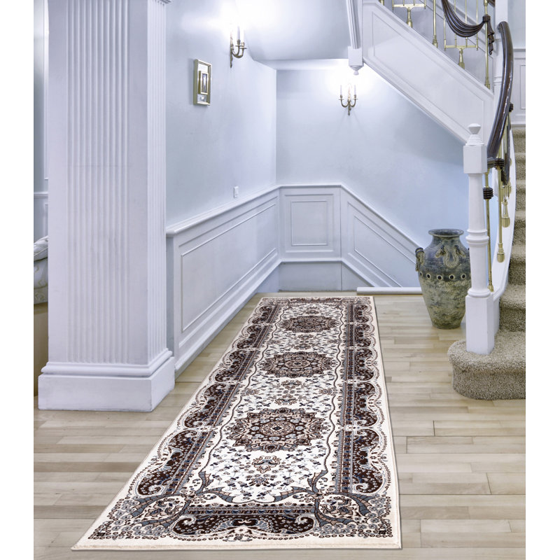 Floral Area Rug, Runner 64 x 220cm