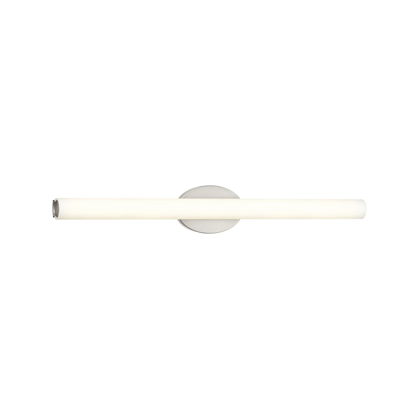 Delphine Single Frosted Dimmable LED Bath Bar, Brushed Nickel