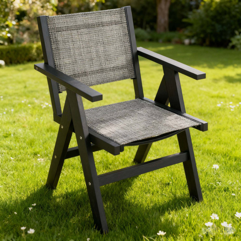 Chaise longue d'extérieur en acier inoxydable HiPS, Gris anthracite