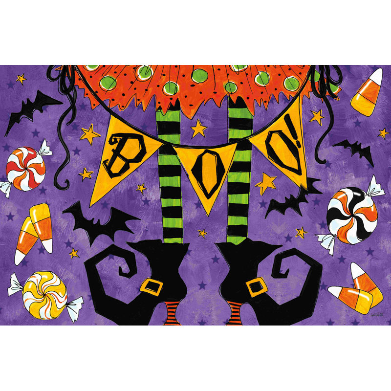 Spooky Fun III, H 8 po x l 12 po, Non, Toile tendue