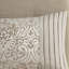 Édredon, très grand, kaki - 12 pièces dont 1 édredon, 2 taies décoratives européennes, coussins décoratifs, drap-housse, taies d'oreiller plates exquises avec fil métallique doré