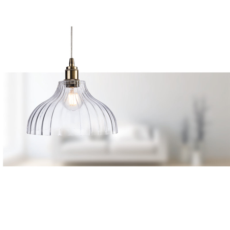 Victory 1 - Light Antique Brass Dome Pendant
