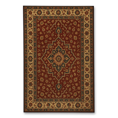 Tapis tissé orange traditionnel Mosso