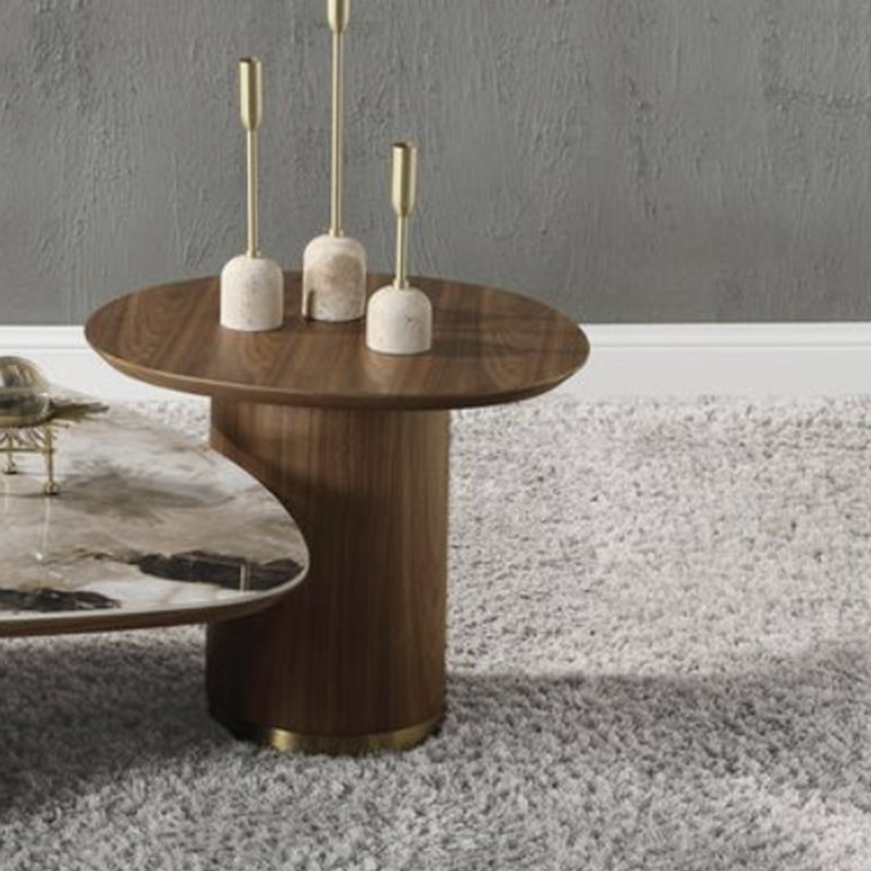 Walnut Finish End Table