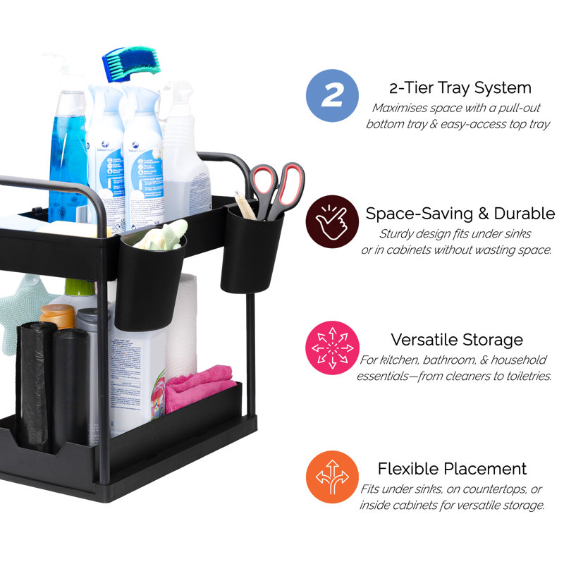 Essentials Plastic Cabinet Shelving Rack