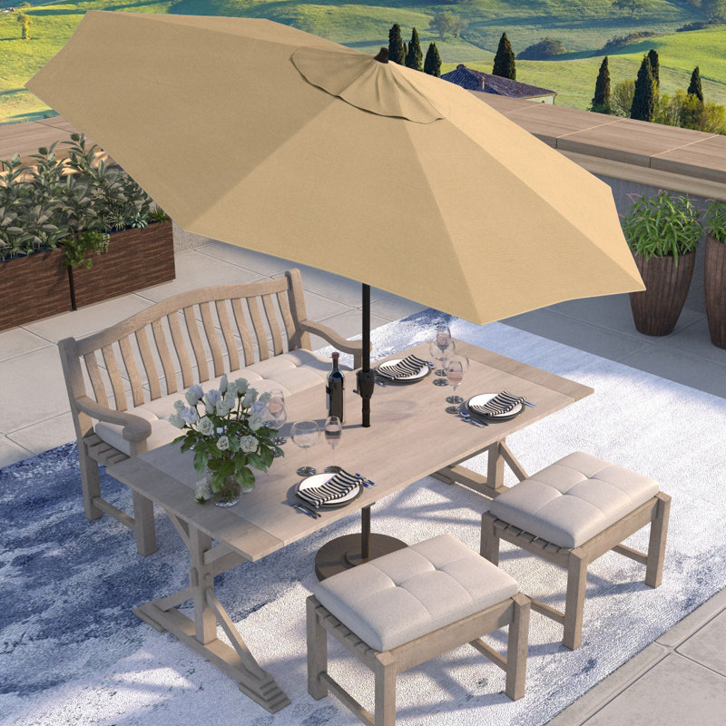 Parasol de marché 9 pi Jelks, Beige