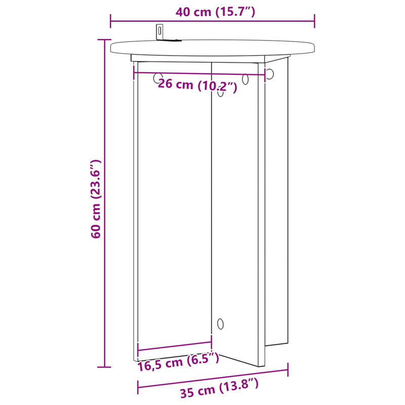 Plant Stand, High Gloss White, 60cm H x 40cm W x 40cm D