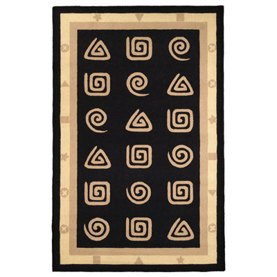 Ardilla Hand Hooked Wool Pile Geometric Rug