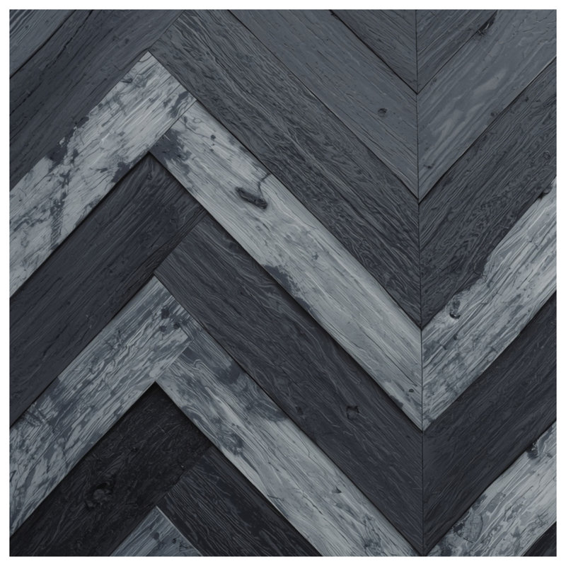 Couvertures à chevrons à texture de bois, L 60 po x H 80 po