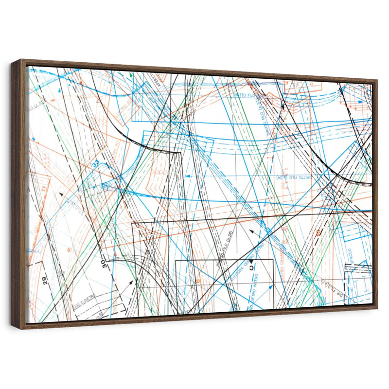 Motif de couture, Cadre flottant noyer, 43 po x 29 po