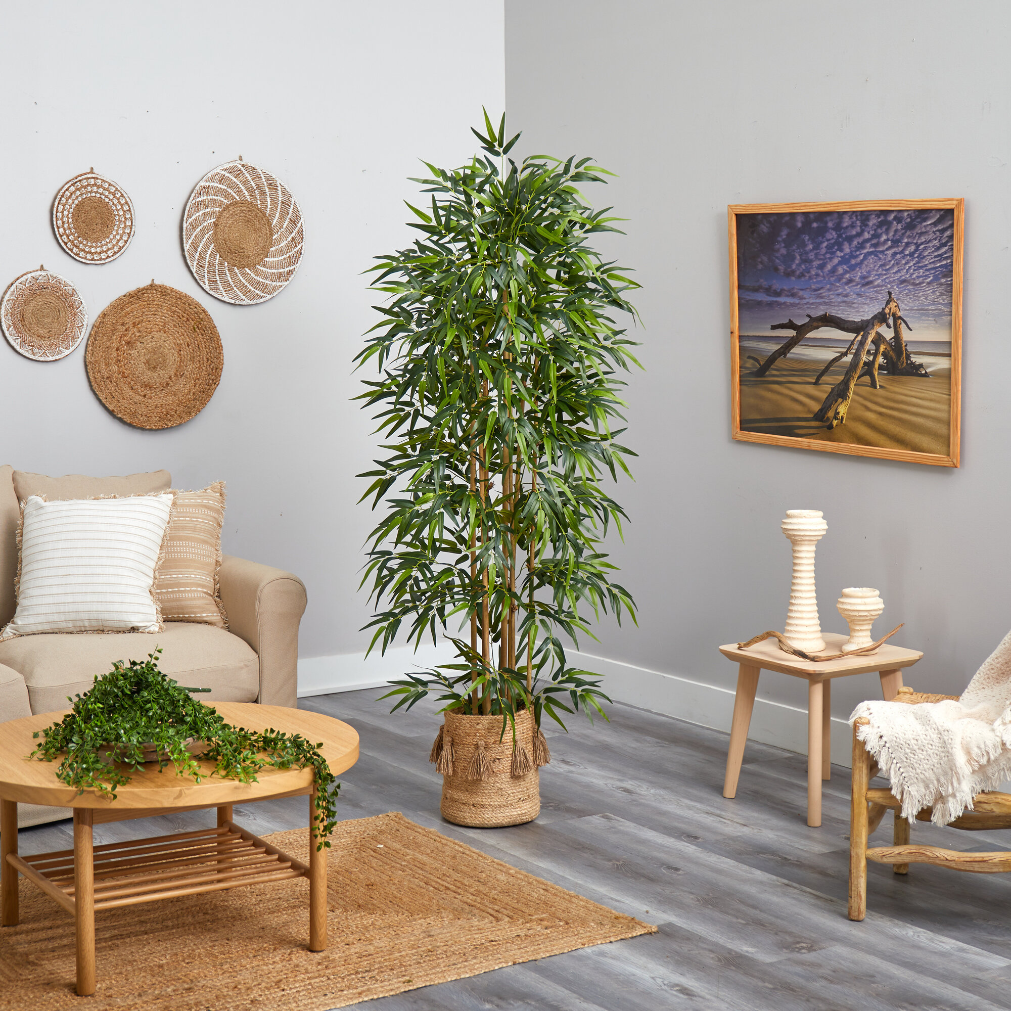 Primrue 75'' Artificial Bamboo Tree in Planter - Wayfair Canada