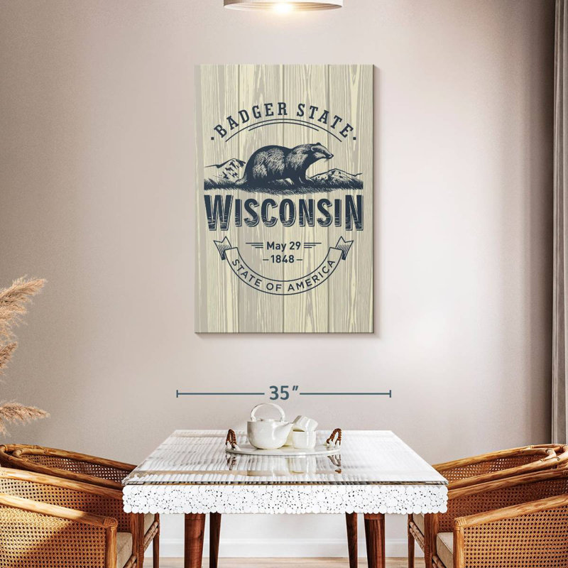 Aime Wisconsin Badgers, 45" H x 30" W