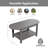 2-Tier Weather-resistant Poly Coffee Table Indoor Outdoor Use, Grey
