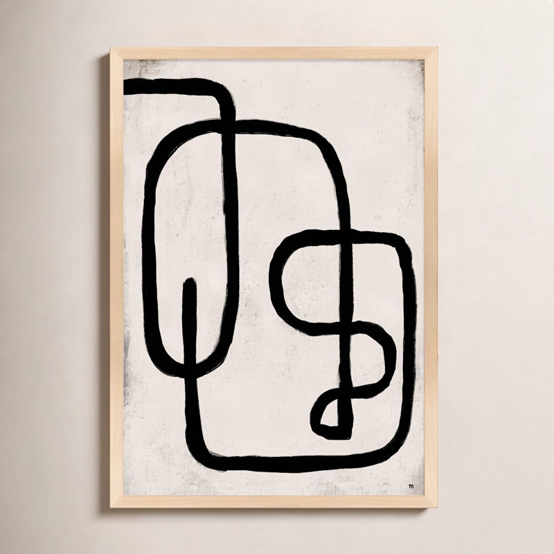 Linework 2 Painting by StudioM, 30" H x 21" W x 1.25" D, Maple Framed Paper
