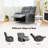 Oversized Massage Recliner Chair with Heat, Swivel Glider Rocker, Extra-Wide Seat-1351134224