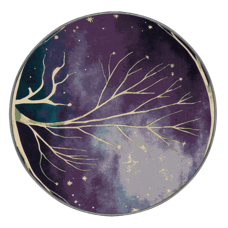 Blooming Nebula Rug, Round 4'