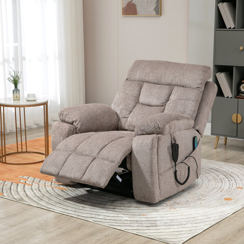 Fauteuil inclinable Stoehrs, Chenille gris pâle
