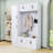 Versatile Hall Tree with Large Storage, Sturdy Hooks, and Built-In Seating-1727399345