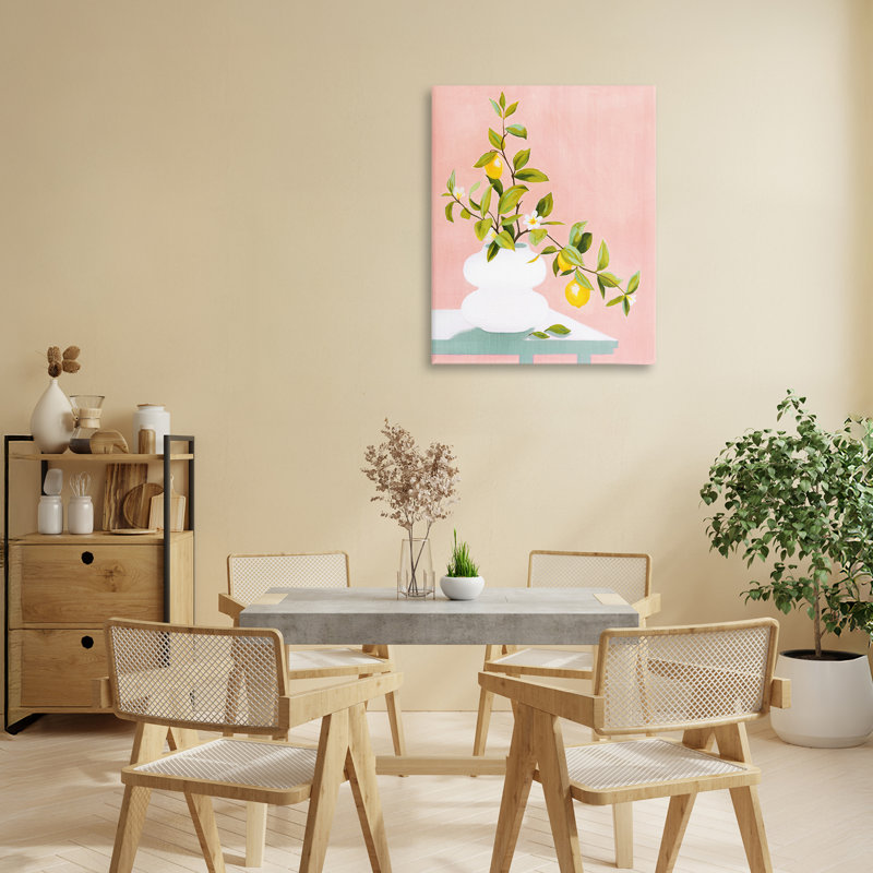 Après-midi, plante Limoncello, toile par Grace Popp, H 20 po x l 16 po